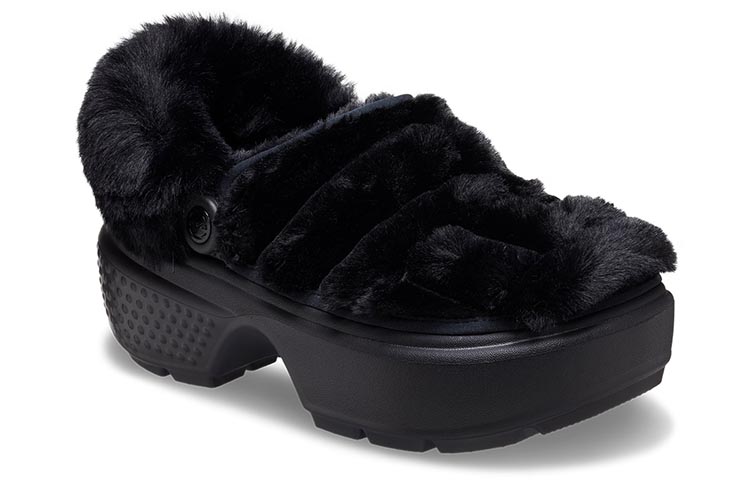 Shop (W) Crocs 蹦踏绗缝拖鞋 '黑色' 208938-001