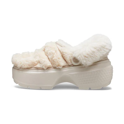 (W) Crocs Stomp Quilted Clogs 'Stucco'