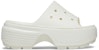 (W) Crocs Selipar Stomp 'Kapur' 209346-0WV