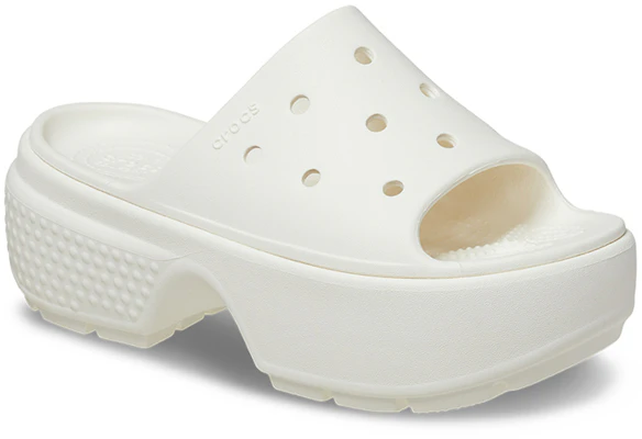 (W) Crocs Stomp Slide ''Chalk'' Sandalen 209346-0WV Shop (W) Crocs Stomp Slide ''Chalk'' Sandalen 209346-0WV