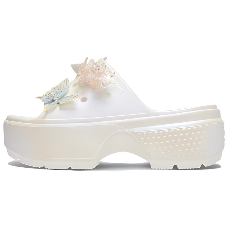 (Women) Crocs Stomp Slides 'White' 210180-100