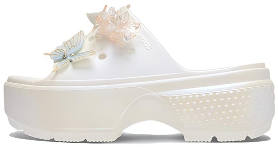 Crocs卡駱驛 雪屋蝴蝶 優雅時尚舒適 速乾一字拖鞋 女款 白色 Buy Crocs卡駱驛 雪屋蝴蝶 優雅時尚舒適 速乾一字拖鞋 女款 白色