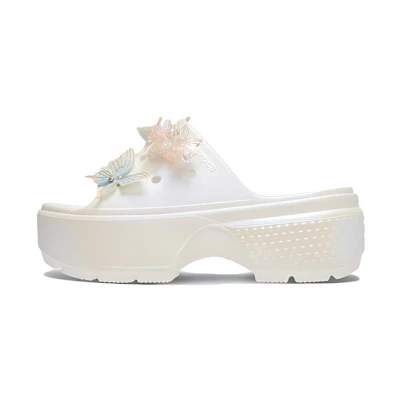 (W) Crocs Stomp Slides 'White'