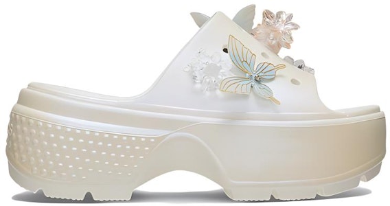 Crocs卡駱驛 雪屋蝴蝶 優雅時尚舒適 速乾一字拖鞋 女款 白色 Order Crocs卡駱驛 雪屋蝴蝶 優雅時尚舒適 速乾一字拖鞋 女款 白色