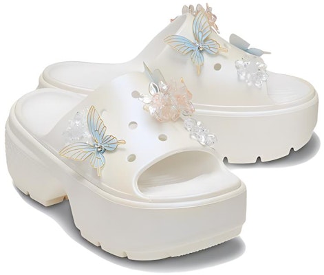 (Women) Crocs Stomp Slides 'White' 210180-100 Lookbook (Women) Crocs Stomp Slides 'White' 210180-100