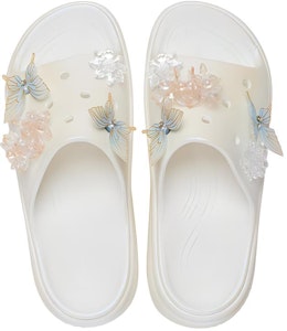 Crocs卡駱驛 雪屋蝴蝶 優雅時尚舒適 速乾一字拖鞋 女款 白色 Shop Crocs卡駱驛 雪屋蝴蝶 優雅時尚舒適 速乾一字拖鞋 女款 白色