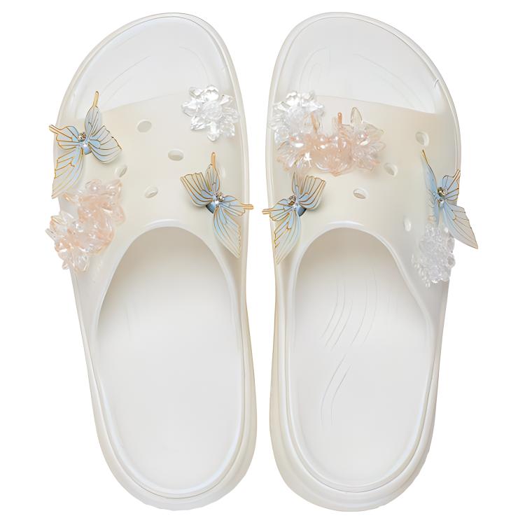Purchase (W) クロックス ストンプ スライド (ホワイト) 210180-100