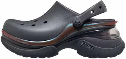 (Women) Crocs Super Bae Dolphin Clogs Casual Retro Sandals Black Sand Gray. 212811-0LD (Women) Crocs Super Bae Dolphin Clogs Casual Retro Sandals Black Sand Gray. 212811-0LD