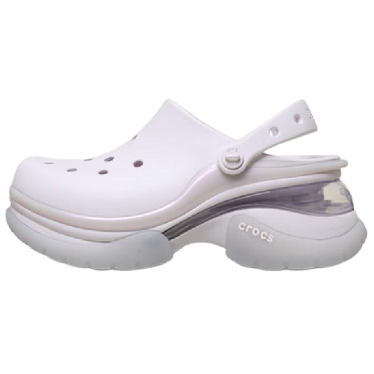 (Women) Crocs Super Bae Dolphin Platform Clogs Women Grape Ice Comfortable Shoes 212811-5DK