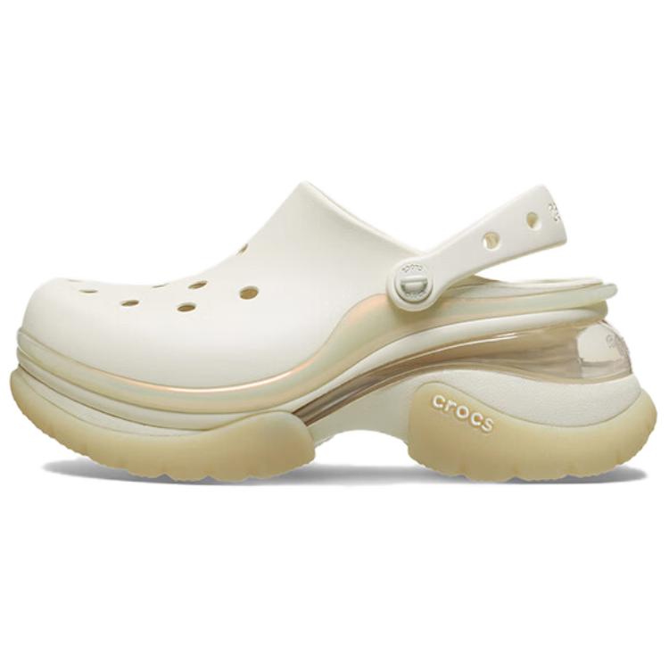 (Women) Crocs Super Bae Whale Dolphin Clogs All-White Comfortable Footwear. 212811-2MD