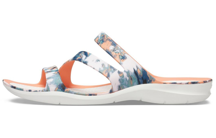 (Women) Crocs Swiftwater 'White Orange Blue' 206473-82X