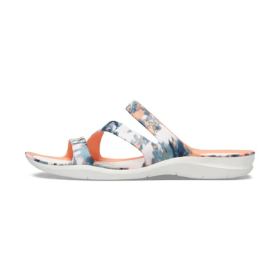 (W) Crocs Swiftwater 'White Orange Blue'