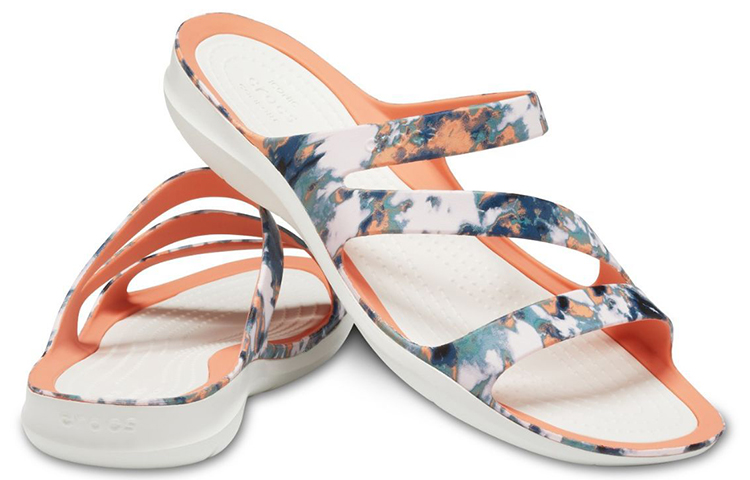 Shop (W) Crocs Swiftwater ''Wit Oranje Blauw'' 206473-82X