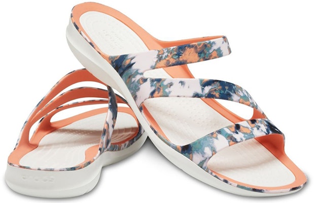 (Women) Crocs Swiftwater 'White Orange Blue' 206473-82X Shop (Women) Crocs Swiftwater 'White Orange Blue' 206473-82X