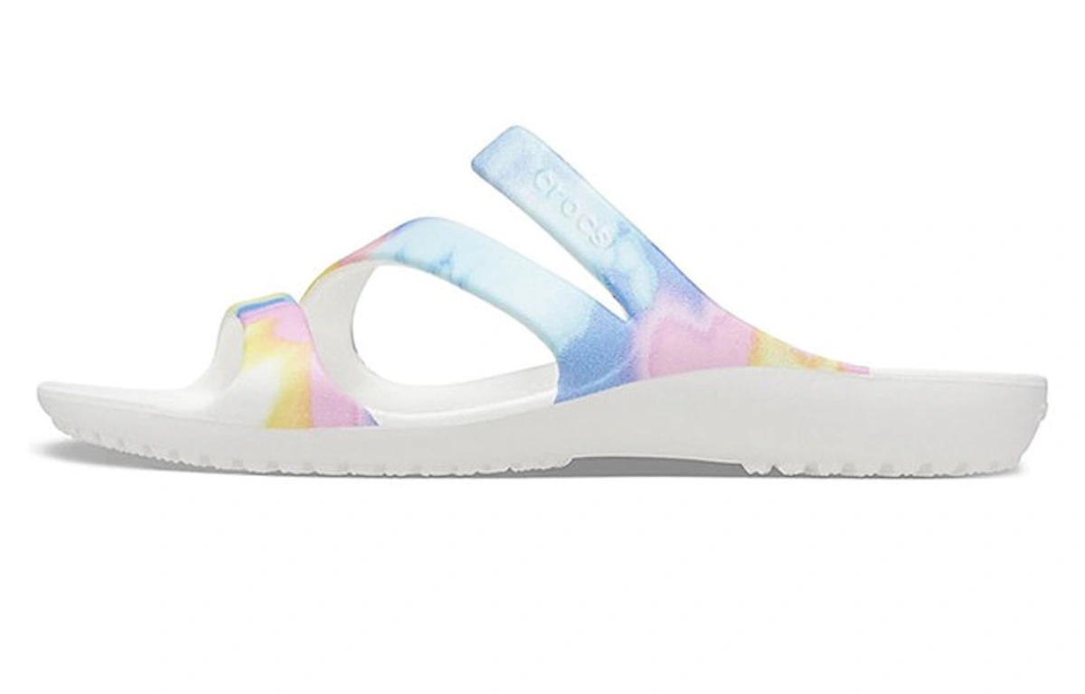 (Women) Crocs Swiftwater Crocs Casual Multi-Color Tie Dye Sandals 'White'