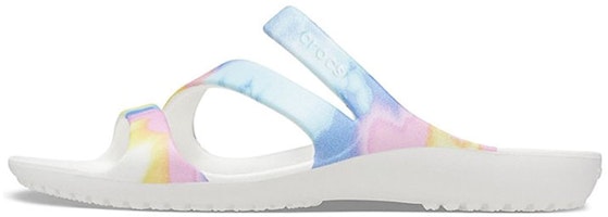 (Women) Crocs Swiftwater Crocs Casual Multi-Color Tie Dye Sandals 'White' 206894-928 (Women) Crocs Swiftwater Crocs Casual Multi-Color Tie Dye Sandals 'White' 206894-928