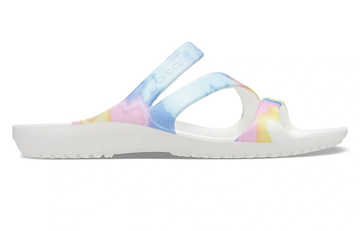 (Women) Crocs Swiftwater Crocs Casual Multi-Color Tie Dye Sandals 'White'