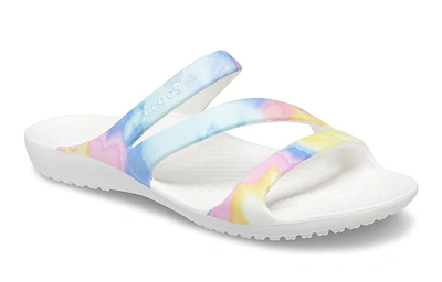 (Women) Crocs Swiftwater Crocs Casual Multi-Color Tie Dye Sandals 'White'