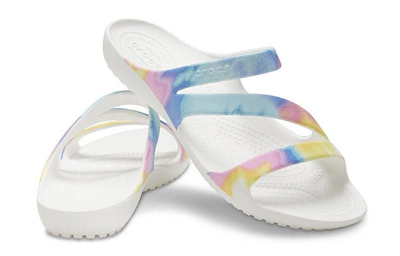 (Women) Crocs Swiftwater Crocs Casual Multi-Color Tie Dye Sandals 'White'