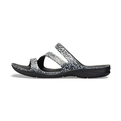 (W) Crocs Swiftwater Graphic 'Polka Dot Black and White'