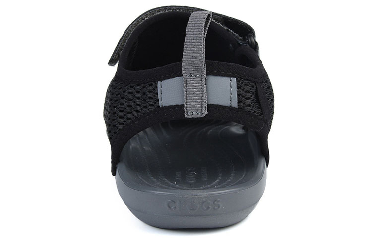Details for (Women) Crocs Swiftwater Sandal 'Black Grey Velcro' 205125-070