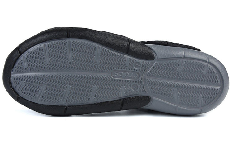 Sizing (Women) Crocs Swiftwater Sandal 'Black Grey Velcro' 205125-070