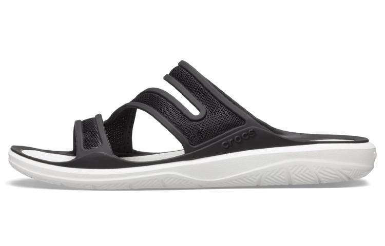 (Women) Crocs Swiftwater Sandal 'Black White' 206334-0I9