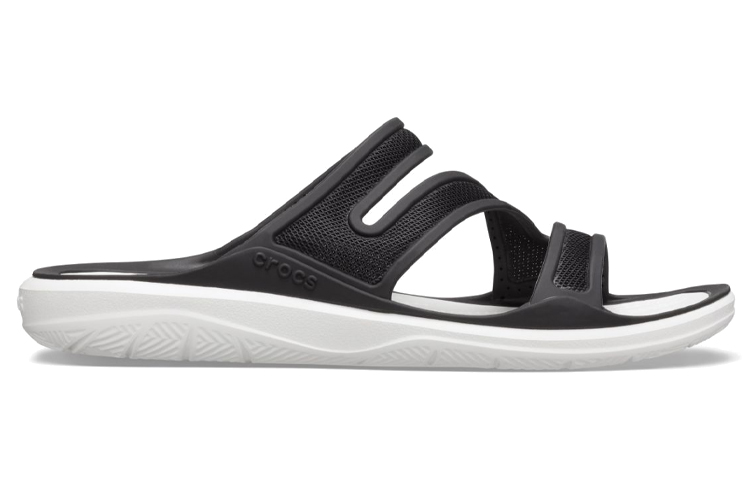 Order (Women) Crocs Swiftwater Sandal 'Black White' 206334-0I9