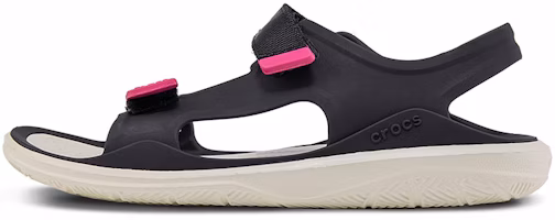 (Women) Crocs Swiftwater Sandal 'Black White' 206527-001 (Women) Crocs Swiftwater Sandal 'Black White' 206527-001