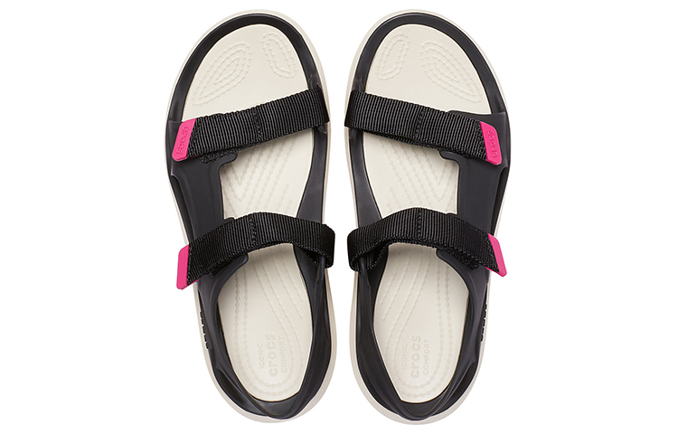 Shop (Women) Crocs Swiftwater Sandal 'Black White' 206527-001