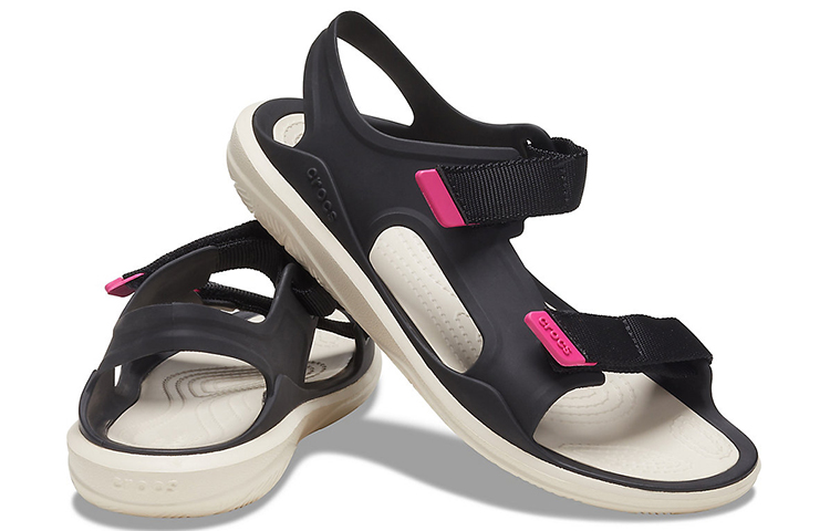Details for (Women) Crocs Swiftwater Sandal 'Black White' 206527-001