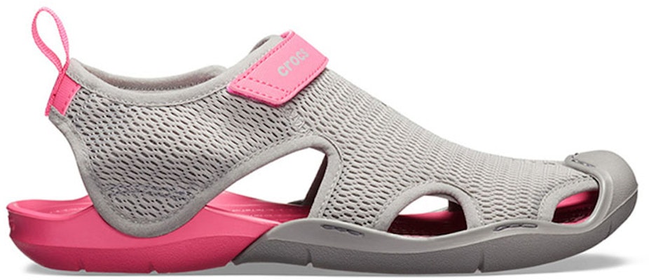 (Women) Crocs Swiftwater Sandal 'Grey Pink Velcro' 205125-0A0 Order (Women) Crocs Swiftwater Sandal 'Grey Pink Velcro' 205125-0A0