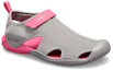 Lookbook (Women) Crocs Swiftwater Sandal 'Grey Pink Velcro' 205125-0A0