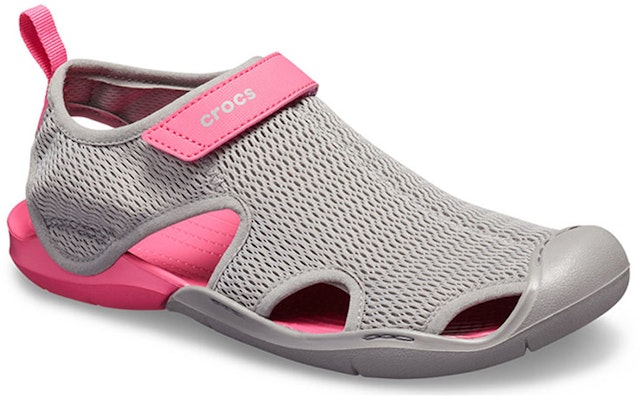 (Women) Crocs Swiftwater Sandal 'Grey Pink Velcro' 205125-0A0 Lookbook (Women) Crocs Swiftwater Sandal 'Grey Pink Velcro' 205125-0A0