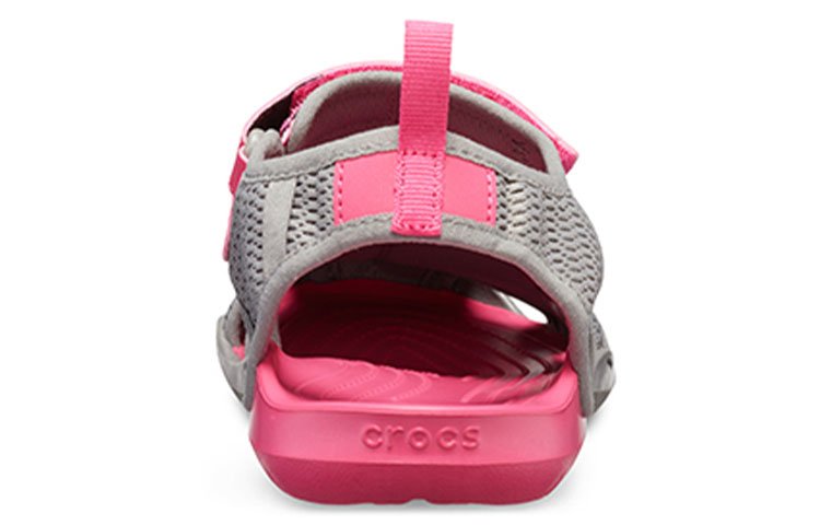 Details for (Women) Crocs Swiftwater Sandal 'Grey Pink Velcro' 205125-0A0