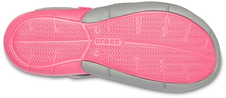 (Women) Crocs Swiftwater Sandal 'Grey Pink Velcro' 205125-0A0 Sizing (Women) Crocs Swiftwater Sandal 'Grey Pink Velcro' 205125-0A0