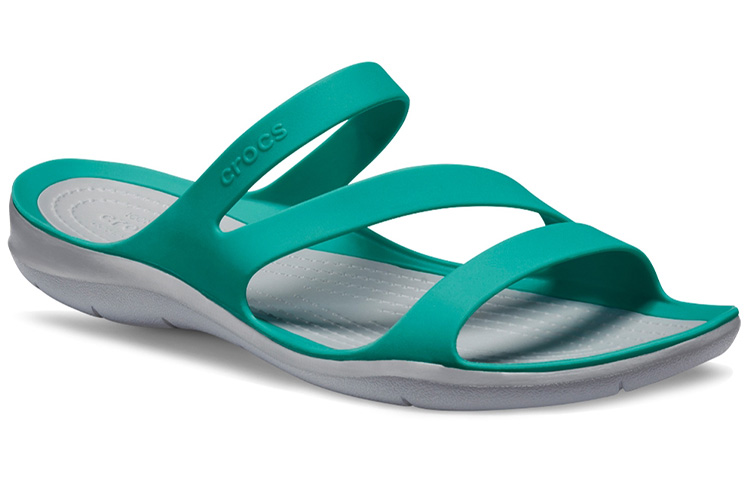 Lookbook (Women) Crocs Swiftwater Sandal 'Lake Blue White' 203998-3O2