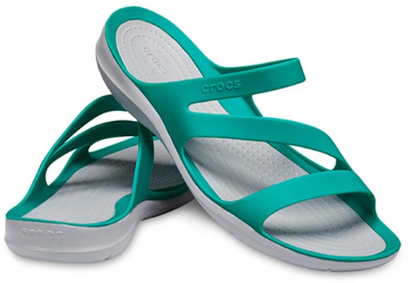 Crocs Swiftwater 軟底舒適 簡約運動涼鞋 女款 湖藍白 Shop Crocs Swiftwater 軟底舒適 簡約運動涼鞋 女款 湖藍白