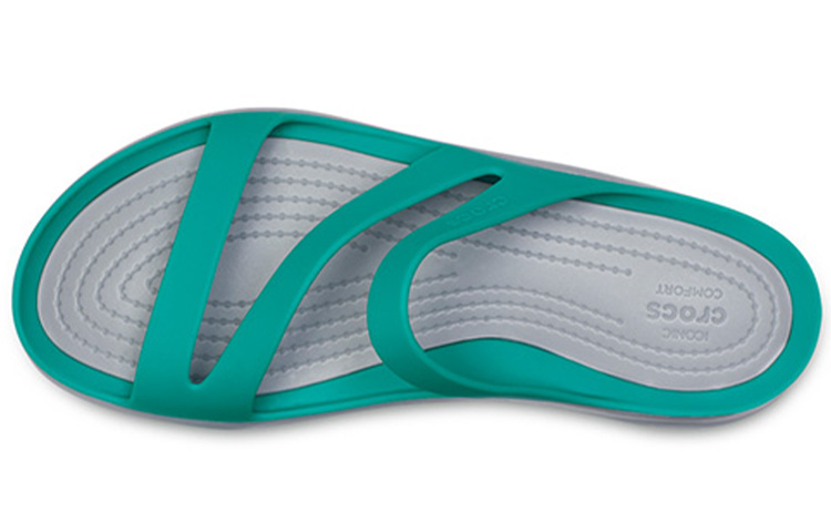 Purchase (Women) Crocs Swiftwater Sandal 'Lake Blue White' 203998-3O2