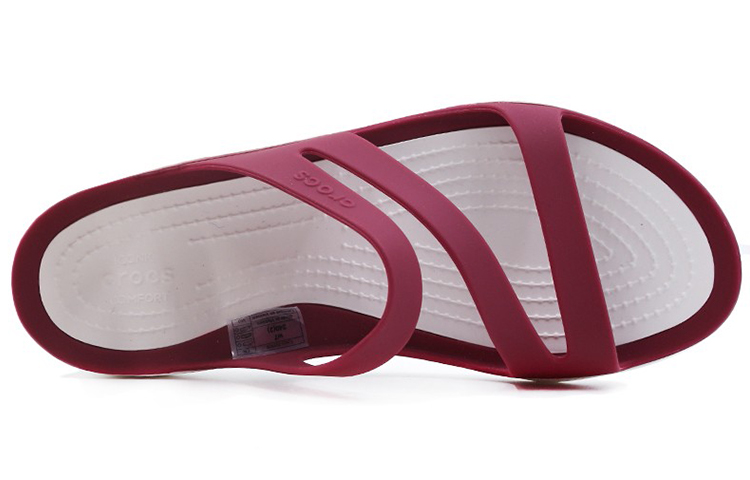 Shop (Women) Crocs Swiftwater Sandal 'Pomegranate' 203998-6D7