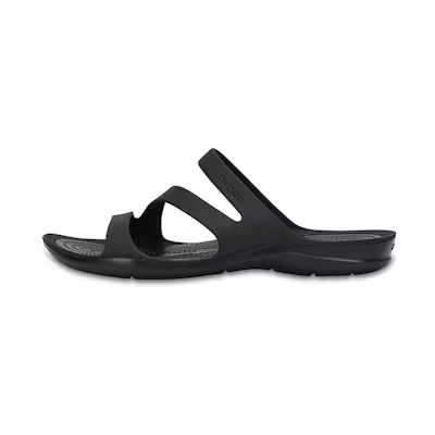 (W) Crocs Swiftwater Slippers 'Black'