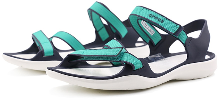 (W) Crocs Swiftwater Webbing 'Deep Lake Blue' - Biru Tasik Dalam 204804-3N9 Lookbook (W) Crocs Swiftwater Webbing 'Deep Lake Blue' - Biru Tasik Dalam 204804-3N9