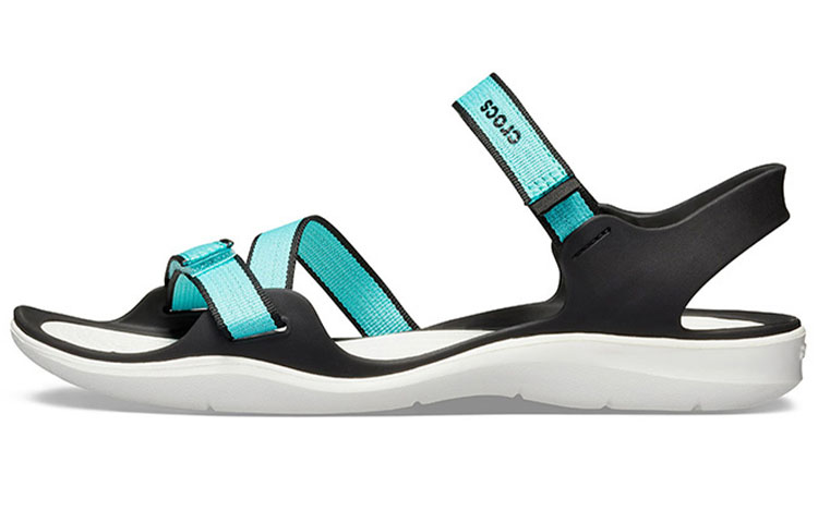 (Women) Crocs Swiftwater Webbing 'Light Lake Blue' 204804-4DY