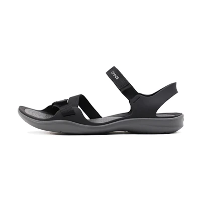 (W) Crocs Swiftwater Webbing Sandal 'Black'