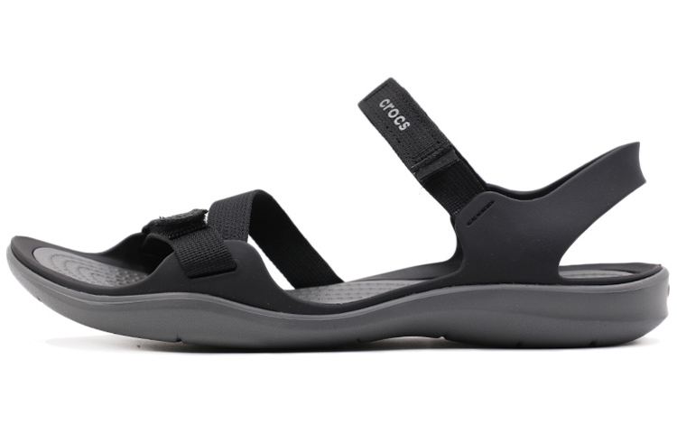 (Women) Crocs Swiftwater Webbing Sandal 'Black' 204804-001