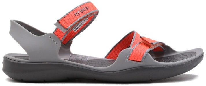 Crocs Swifwater Webbing 女款紅灰色戶外休閒涼鞋 Order Crocs Swifwater Webbing 女款紅灰色戶外休閒涼鞋