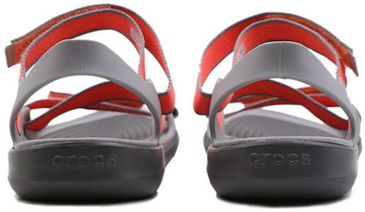 Crocs Swifwater Webbing 女款紅灰色戶外休閒涼鞋 Purchase Crocs Swifwater Webbing 女款紅灰色戶外休閒涼鞋