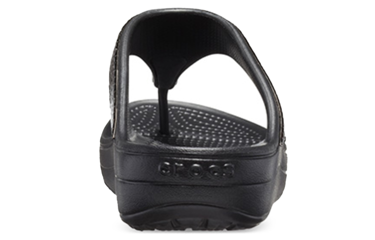 Shop (Women) Crocs Thick Sole Black Copper Flip-Flops 205604-0FG