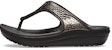 (Women) Crocs Thick Sole Black Copper Flip-Flops 205604-0FG