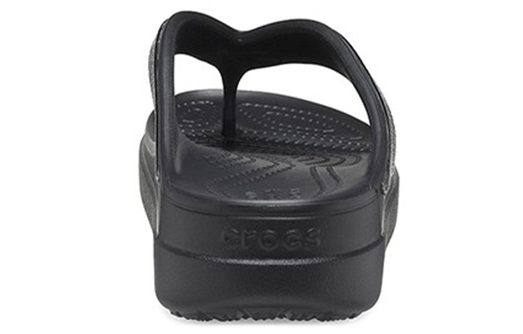 Details for (Women) Crocs Thick Sole Black Slippers 206919-001